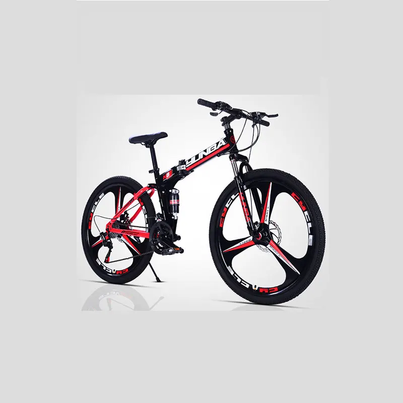 Three Knife 26 Inches Foldable Bicycle Variable Speed Cross-country Mountain Bike Shock-absorbing O