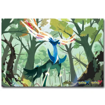 

Xerneas - Pokemon XY Art Silk Fabric Poster Print 13x20 24x36inch Pocket Monster Anime Picture for Living Room Wall Decor 17