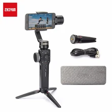 Zhiyun Smooth 4 3-Axis Handheld Gimbal Stabilizer w/Focus Pull & Zoom for iPhone Xs Max Xr X 8 Plus 7 6 SE Samsung Action Camera zhiyun smooth 4 3 axis handheld gimbal stabilizer for smartphone iphone xs x 8p 8 7 6s se samsung s9 s8 s7 with charging cable