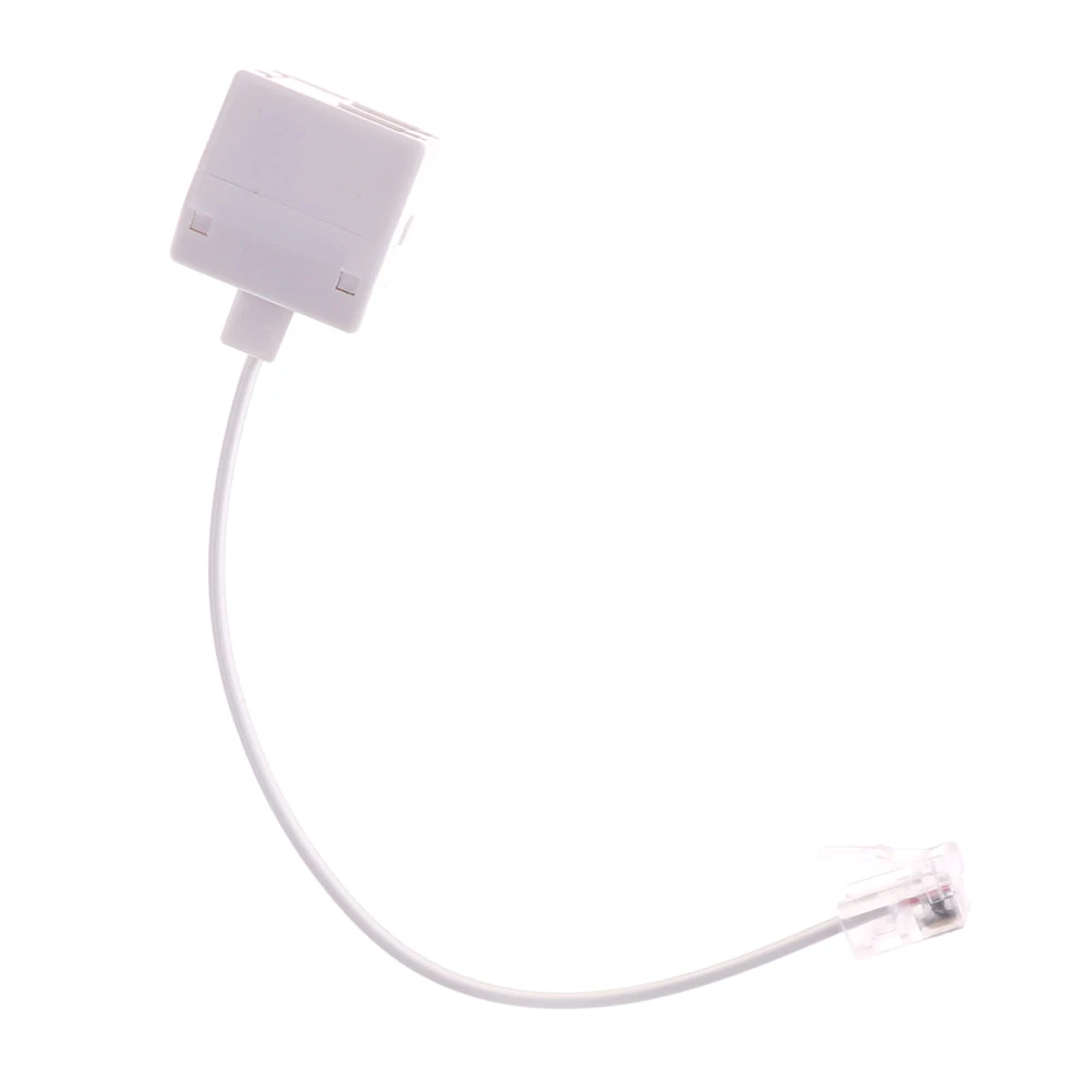 

6P4C RJ11 Dual Female To Male Telephone Cable Splitter Adapter Telephone RJ11 Male Line Filter Connector High Quality 1Pc