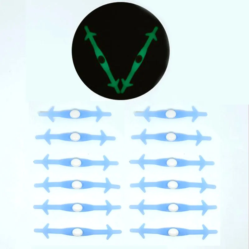 Mr. Niscar шт. 1 компл../12 шт. световой ленивый обуви шнурки гибкие эластичные без галстук Шнурки силиконовые флуоресценции Flash спортивные шнурки