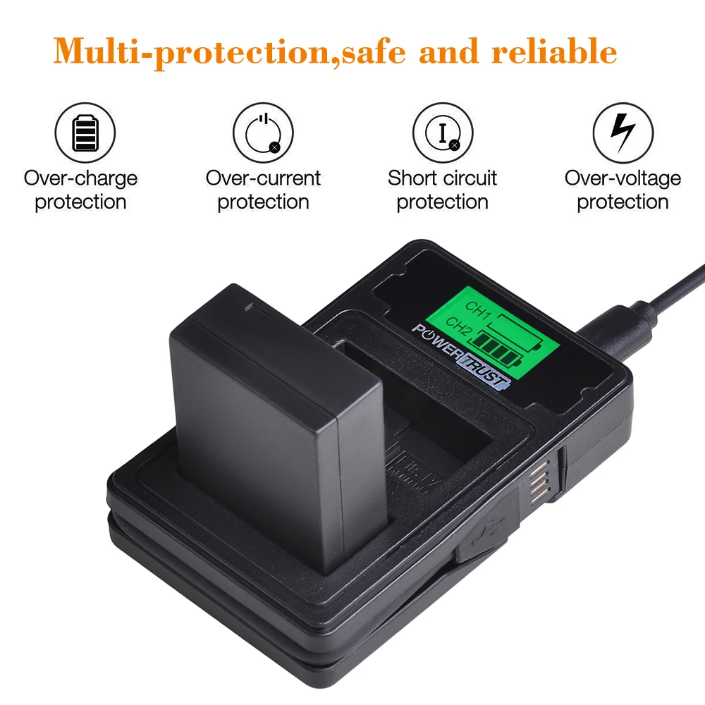 Kaufen PowerTrust DMW BLC12 DMW BLC12E Batterie + LCD USB Dual Ladegerät für Panasonic Lumix DMC FZ200, FZ300, FZ1000, FZ2500, g5, G6, G7, GX8