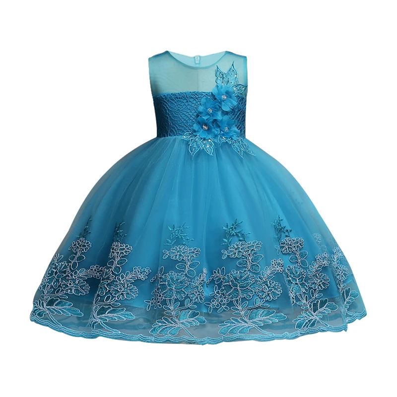 Платья с цветочным принтом для девочек, новинка года, детское свадебное платье с аппликацией, нарядное платье принцессы для девочек, модная одежда принцессы высокого качества