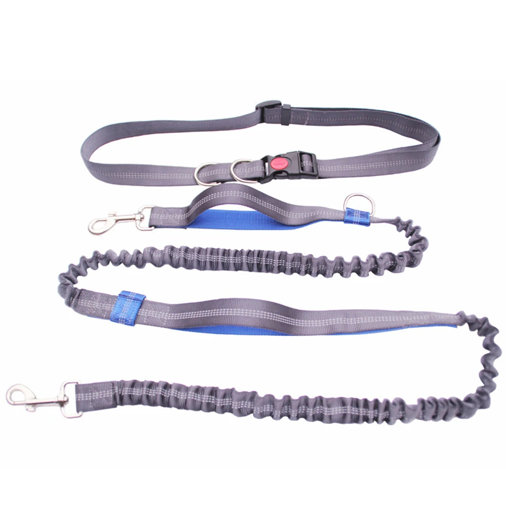 

Pet Supplies Multi-Function Running Reflective Pull Dog Leash Double Elastic Dog Leash Traction Running Rope Walking the dog