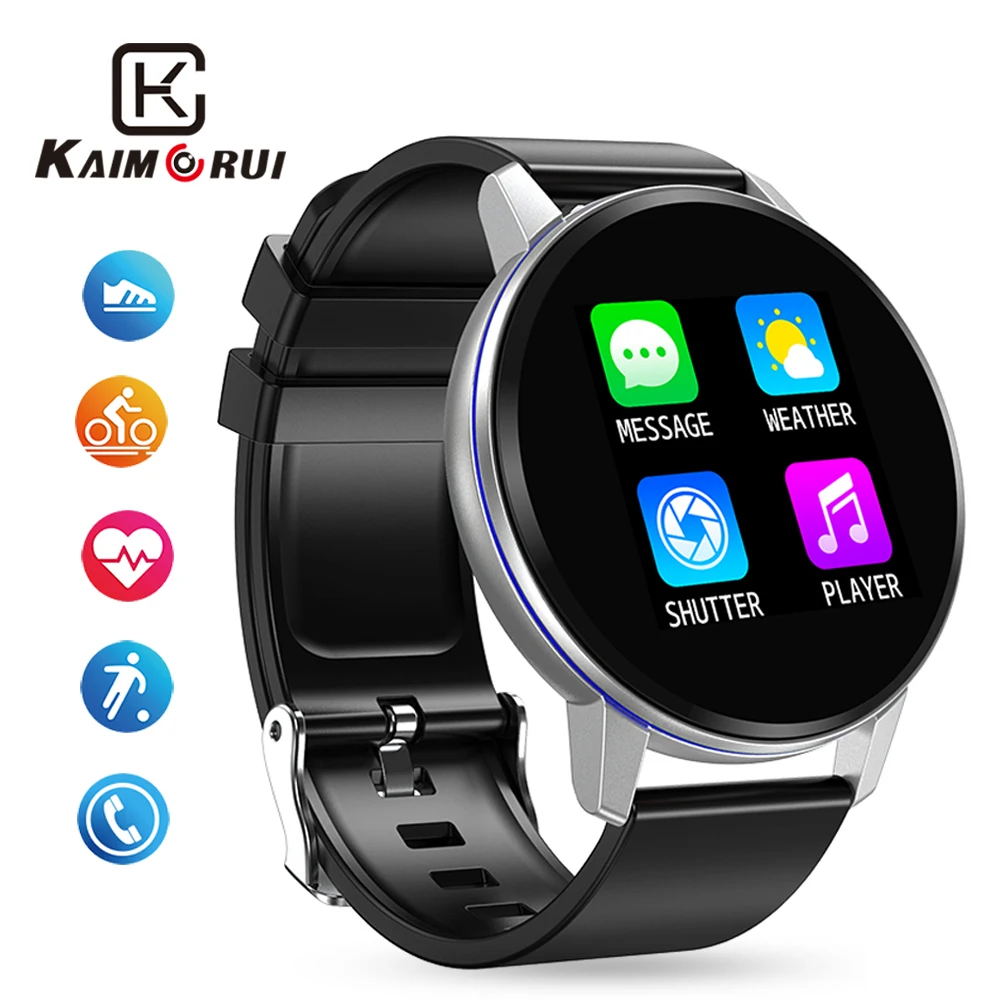 

Smart Watch Men Heart Rate Step Smart Watches Full Touch Screen Bluetooth Smartwatch Fitness Tracker Watch for Android IOS Phone