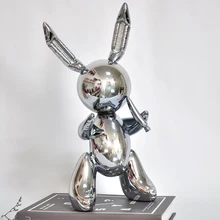 Jeff koons balloon rabbit sculpture home decoration art and craft garden decoration creative statue jeff koons