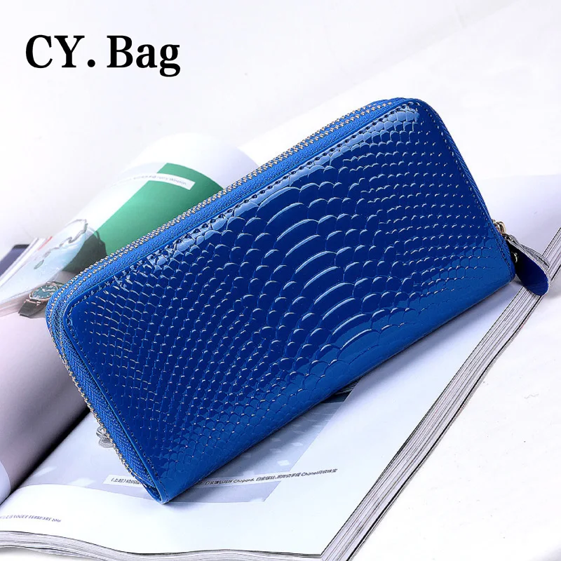  2016 new double zipper wallet large snake lady Wallet Purse Clutch long high quality mobile phone The dollar's purse 