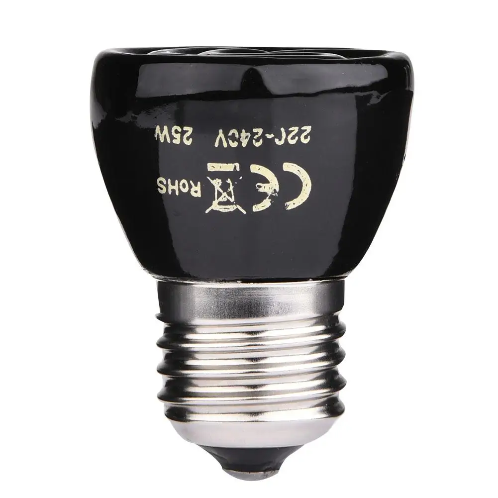

220V-240V Ceramic Pet Heating Lamp Far-Infrared 25W / 50W / 75W / 100W Heat Bulb 50x60mm