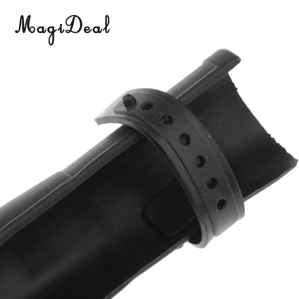 MagiDeal 5Pcs Fishing Rod Tip Cover Rod Cap Pole Glove Sleeve Protector Pole Cap with Strap for Fixing the Rod Black 20# 25#