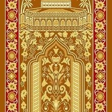 Золотой мусульманские молитвы Ковры S Мягкий Молитвенный Ковры Исламская молитва Ковры турецкий молитва Ковры на Ближнем Востоке человек