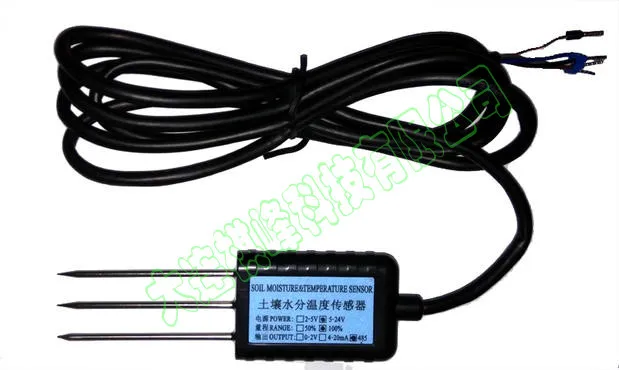 Soil Moisture Temperature Sensor, Soil Temperature and Humidity Sensor, 0-100% Range, Has Been Calibrated. Soil Moisture Temperature Sensor, Soil Temperature and Humidity Sensor, 0-100% Range, Has Been Calibrated.