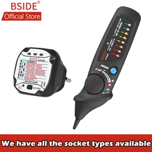 BSIDE двухрежимный Бесконтактный детектор напряжения переменного тока тестер+ розетка настенная розетка тестер цепи полярности выключатель набор с функцией поиска