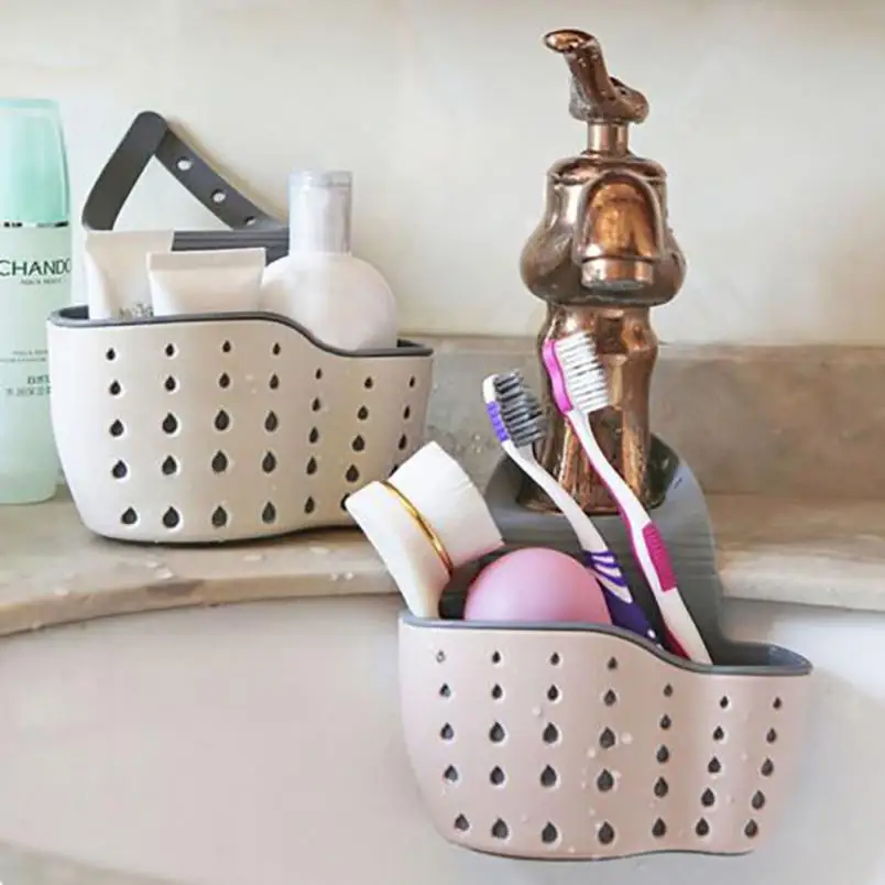 

Sink Shelf Soap Sponge Drain Rack Bathroom Holder Kitchen Storage Suction Cup Z1017