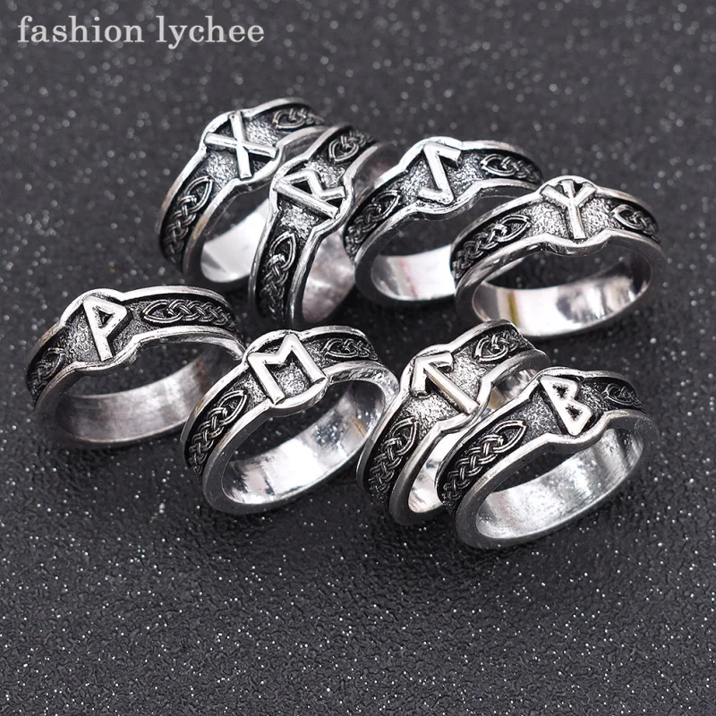 Мужские Винтажные кольца lychee классические в стиле панк рок модные ювелирные