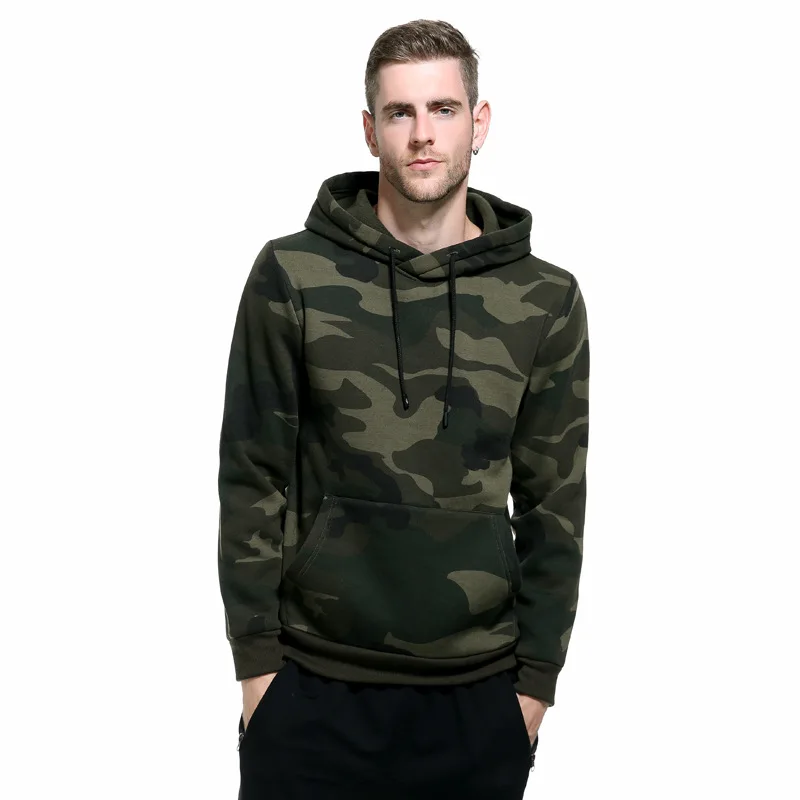 

European and American Fashion Camouflage Coath Autumn and Winter Tide Large size Hooded Sweatshirt