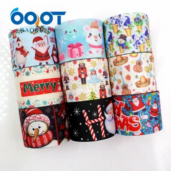

OOOT BAORJCT G-18728-685,38 mm 10 yards Christmas Ribbons Thermal transfer Printed grosgrain Wedding DIY handmade material