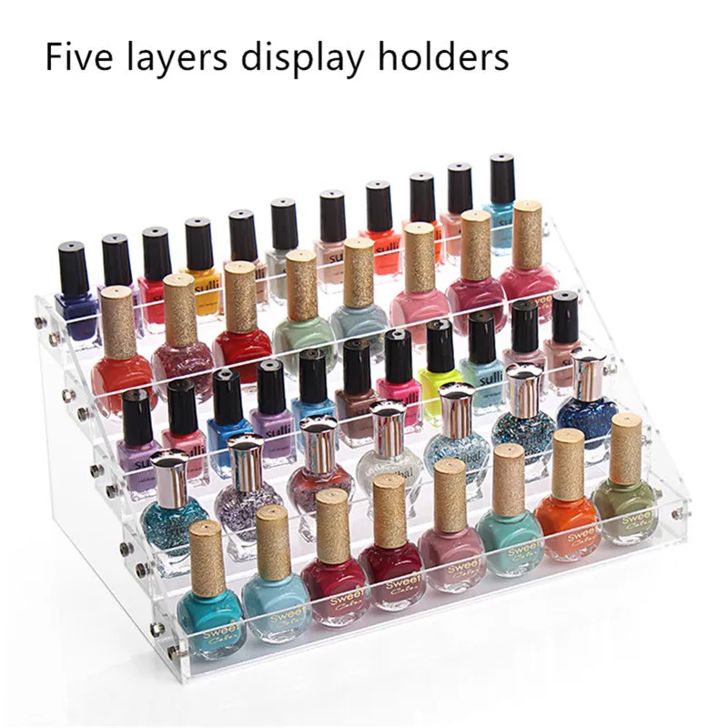 Bincoco nail polish display holder fanshion jewelry show frame five
