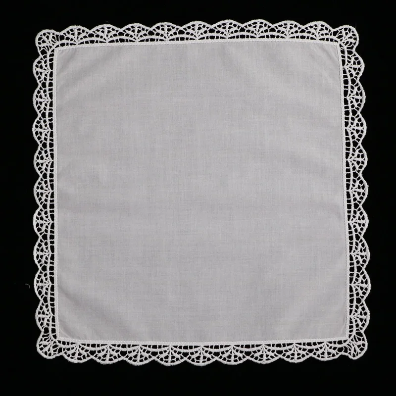 D003: белый изготовлено из хлопка самого высокого качества кружевных носовых платков 12 шт./упак. пустым крючком для женщин/дамы свадебный подарок