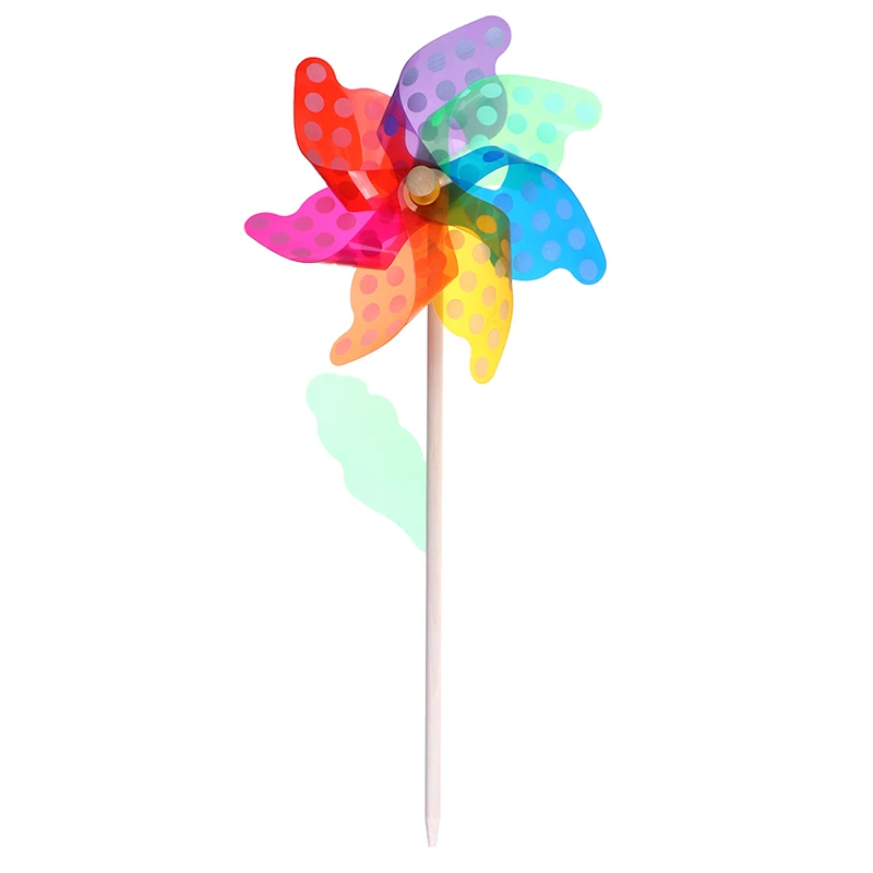 Beautiful High Quality 45cm Wood Garden Yard Party Windmill Wind Spinner Ornament Decoration Kids Toys |