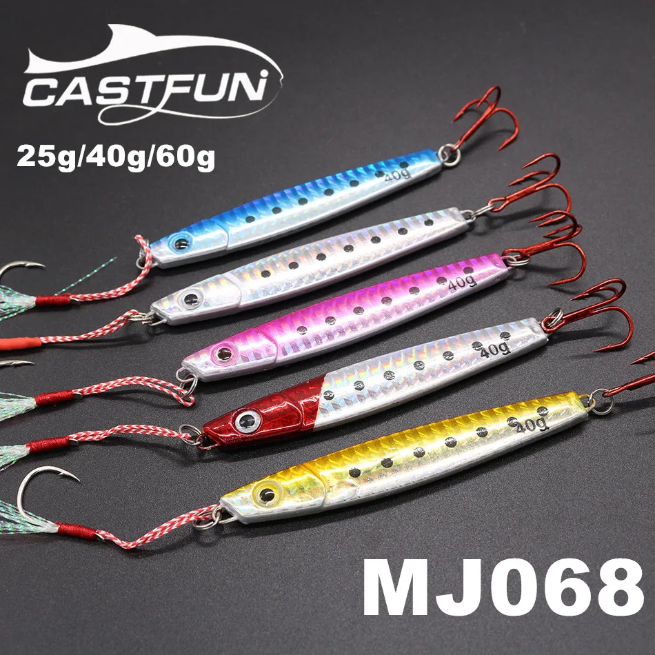 Buy Metal Jig Saltwater Jigging lure With Feather and