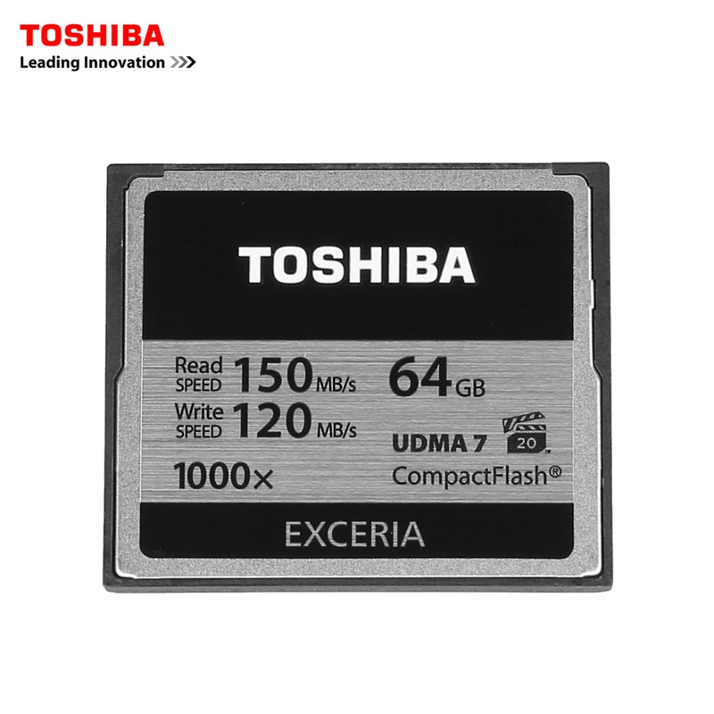 Toshiba 64 gb cf card professional compact flash высокая скорость 1000x150 mb/s udma7 1000x для камеры camcorderadn vidieo |