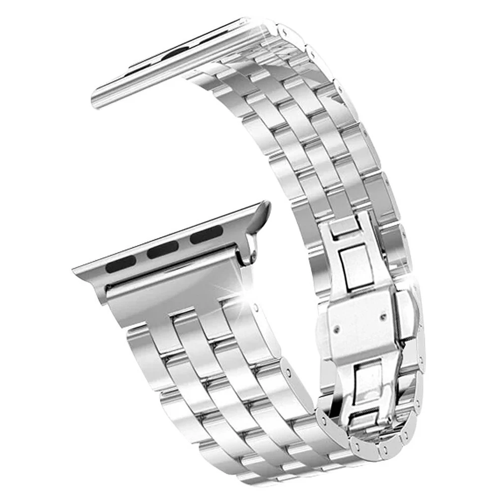 Stainless Steel Metal Strap Band 5 Ball Link Bracelet Includes Band