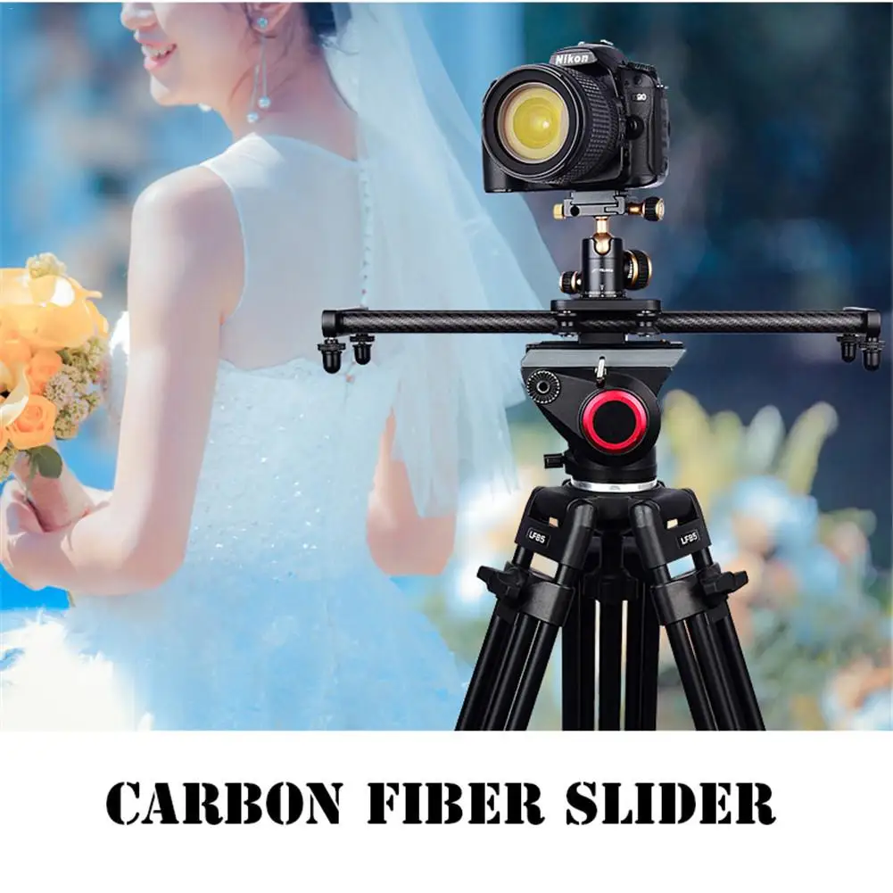 

For YELANGU Portable L40T 40CM Camera Recorder Silent Carbon Fiber Slide Track Camera Tracking Slider With 4 Roller Bearing