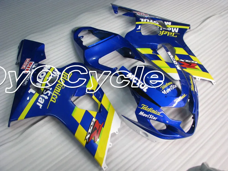 

For 04-05 Suzuki GSXR600 GSXR750 K4 GSXR 600 750 Injection Motorcycle ABS Fairing Bodywork Kit 2004 2005 Blue Yellow