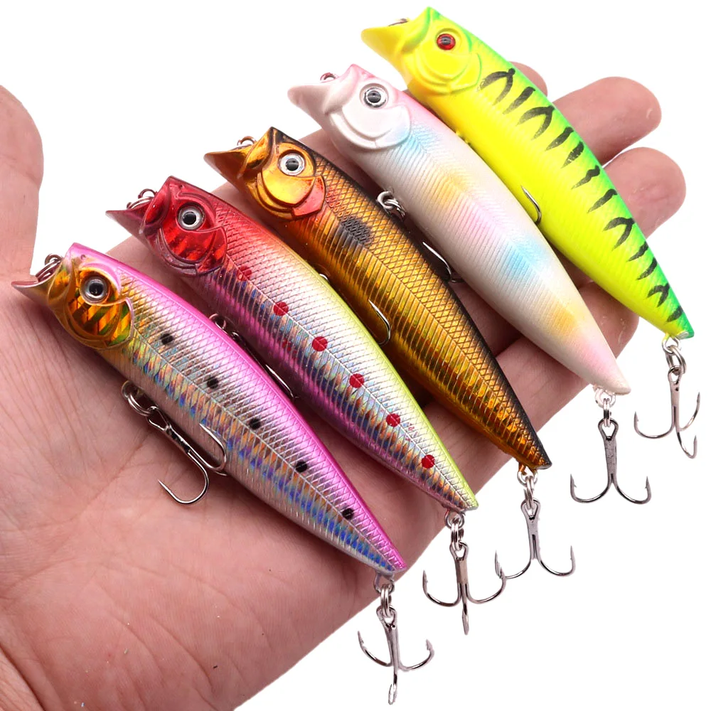 1Pcs Popper Fishing Lures 9.2cm/11.5g Top Water High Quality Wobblers Hard Fake Baits Crankbaits Isca Artificial Fishing Tackle