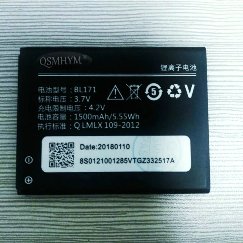 Оригинальный BL171 3 7 V 1500mAh аккумулятор для Lenovo A368 A60 A500 A65 A390 A390T A370e A356 мобильный