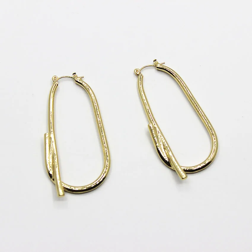 

Baroque Big Earrings For Women Gold-Color Christmas Earrings Fashion Wedding Jewelry 007