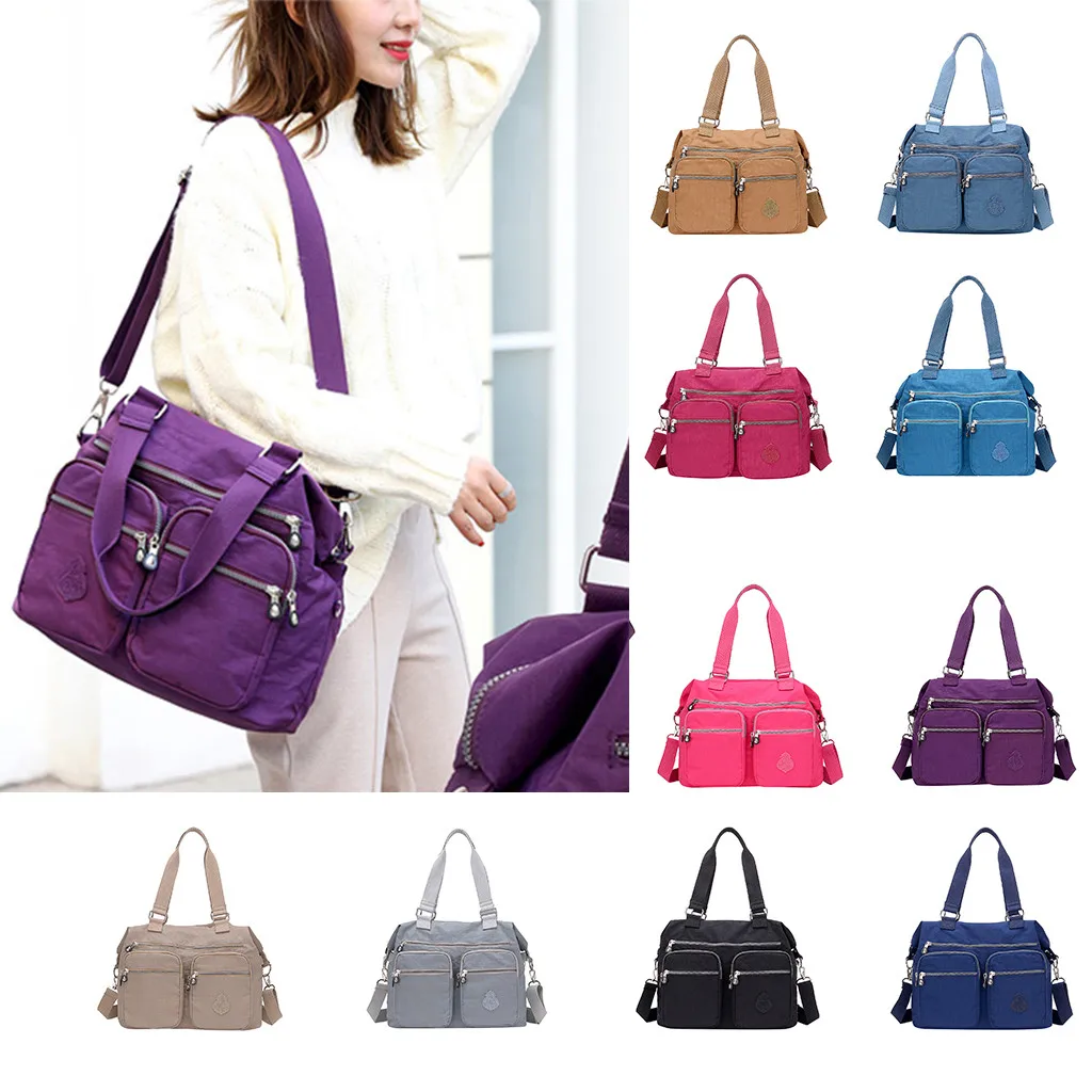 

High Quality Casual Women Nylon Shoulder Bag Waterproof Elegant Daily Shopping Handbag New Multifuction Travel Teenage