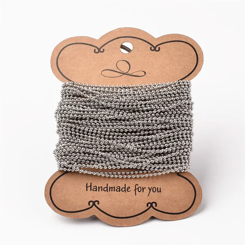 

10m 1.5mm 2.4mm Soldered 304 Stainless Steel Ball Chains for Fashion Jewelry Making DIY Bracelet Necklace Findings