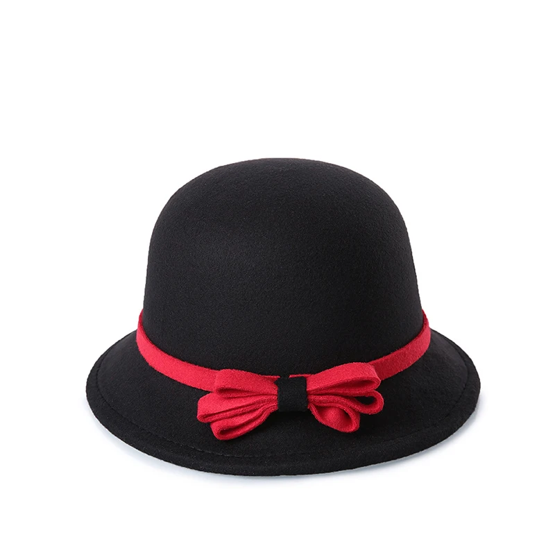 ladies red fedora hat