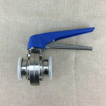 

Sanitary 1.5" TC Bufferfly Valve - Squeeze Trigger, Homebrew Tri Clover Fitting, Beer Hardware