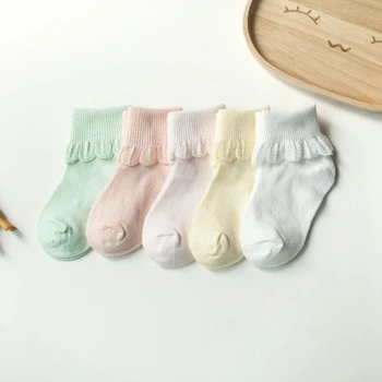 

5 Pack- kids Toddler Knee High Cotton Summer Socks 0 to 1 and 1 to 3 and 4 to 6
