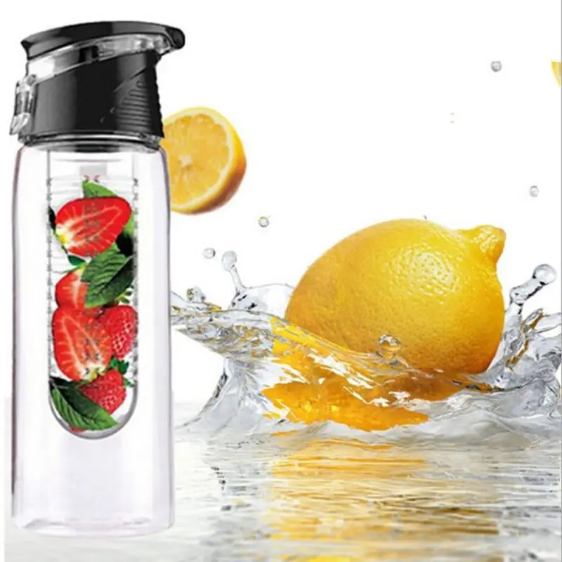 

800ml Cycling Sport Fruit Infusing Infuser Water Lemon Juice Bicycle Health Eco-Friendly BPA Detox Bottle Flip Lid TQ