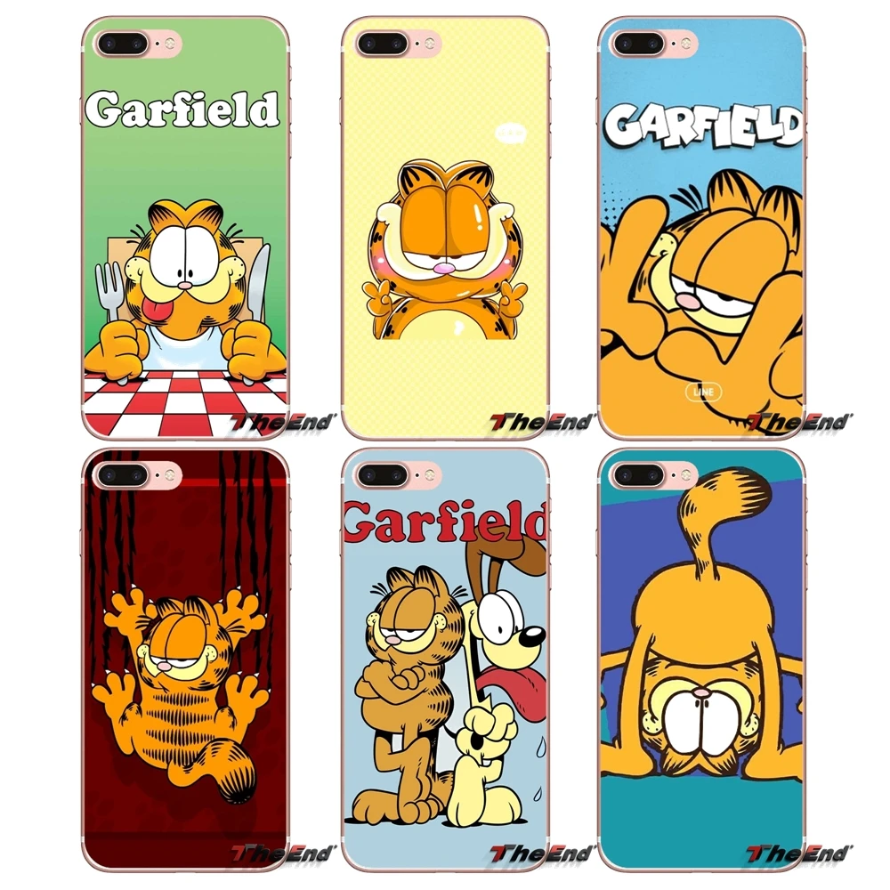 

For iPhone X 4 4S 5 5S 5C SE 6 6S 7 8 Plus Samsung Galaxy J1 J3 J5 J7 A3 A5 2016 2017 Accessories Phone Cases Covers Garfield