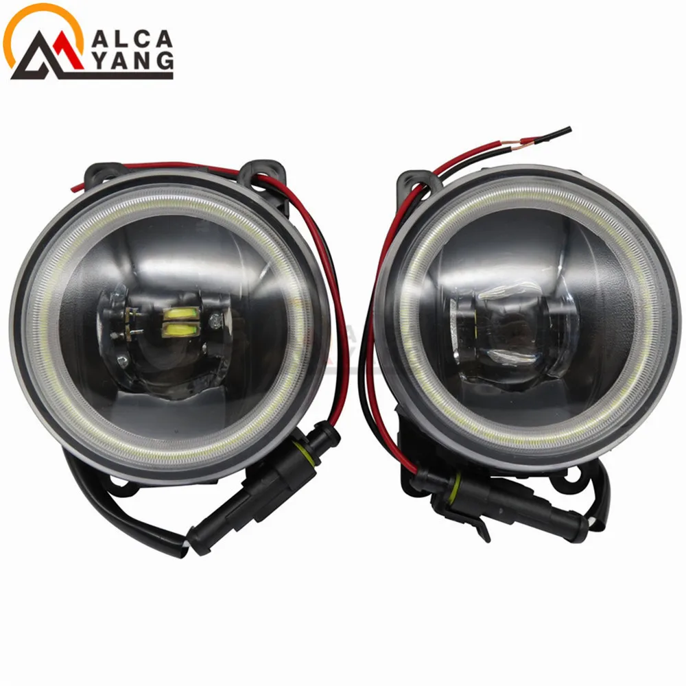 

Left Right Front Fog Light For Peugeot 207 307 407 607 3008 SW CC VAN 2000-2013 Angel Eye 12V DRL Fog Lamps Lighting LED Lights
