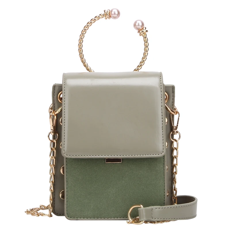 

Elegant Female Metal Ring Tote bag 2019 New Quality PU Leather Women's Designer Handbag Travel Chain Shoulder Messenger Bag
