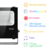 Умный светодиодный прожектор, уличный светильник RGB 15 Вт Bluetooth4.0 360, управление через приложение, IP66 водонепроницаемый садовый меняющийся пр... ► Фото 2/6