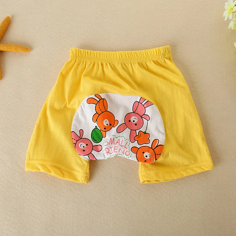 Летние тонкие детские штаны из полипропилена Короткие штаны для маленьких мальчиков и девочек хлопковые шорты с рисунком для маленьких детей, трусики пляжные шорты для малышей - Цвет: NK021