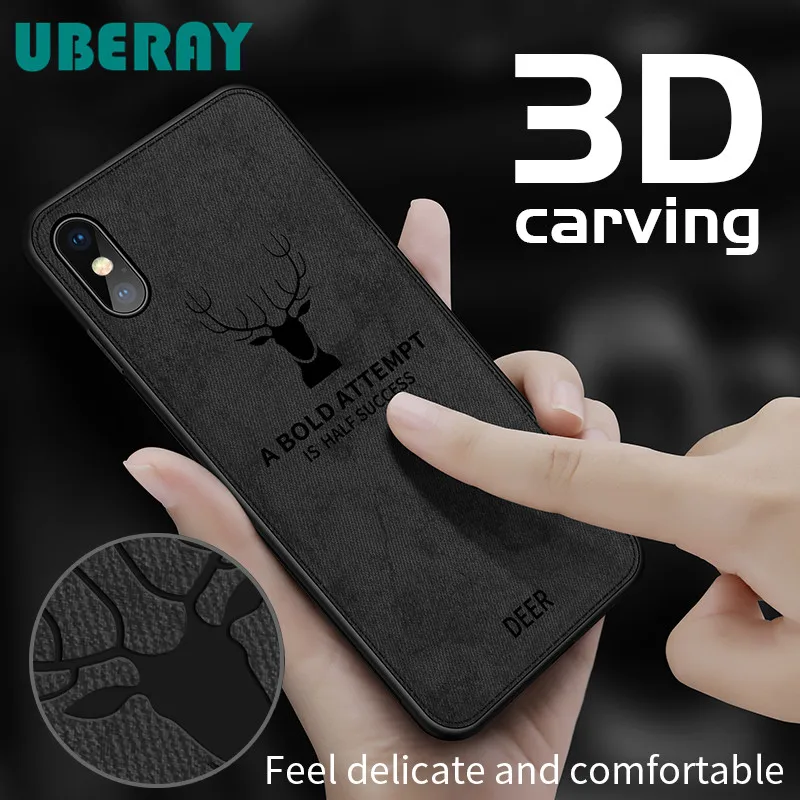 

3D Print Vintage Fabric Case For iPhone X Cases Anti-sweat Back Animal Cover Case For iPhone X 10 Soft TPU Edge Drop Protect