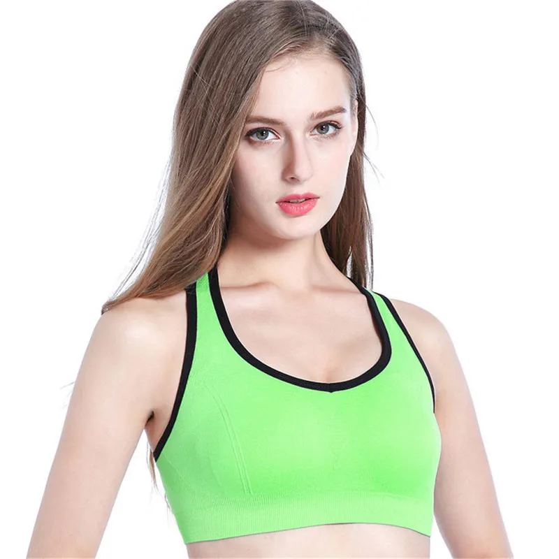 Women Yoga Tank Top Seamless Workout Padded Up Sports Bra Fitness