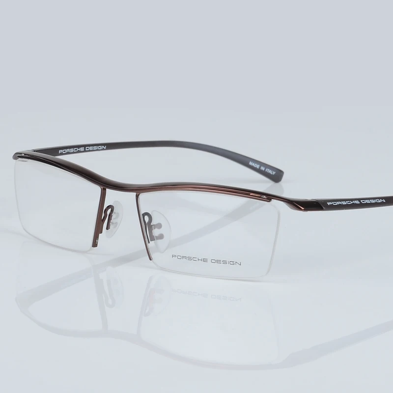 Очки мужские в титановой полуоправе|oculos de grau|frames eyeweartitanium optical |