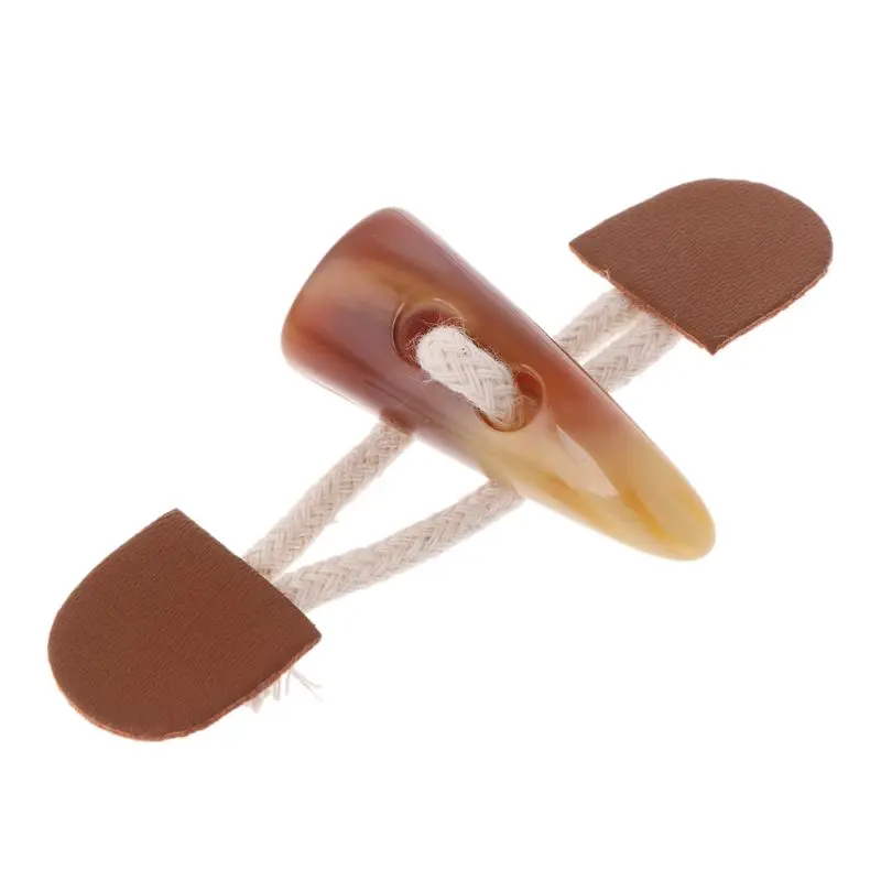 

1Pair Leather Horn Toggle Closure Buttons Coat Jacket Duffle Clothes Sewing DIY Apparel Crafts Decoration For Children Kids