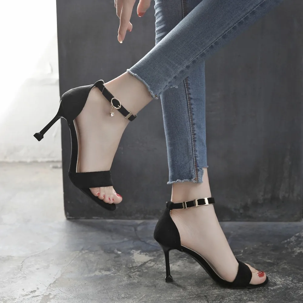 

Ankle Strap Heels Women Sandals Summer Shoes Open Toe Chunky High Heels Party Dress Sandals Big Size