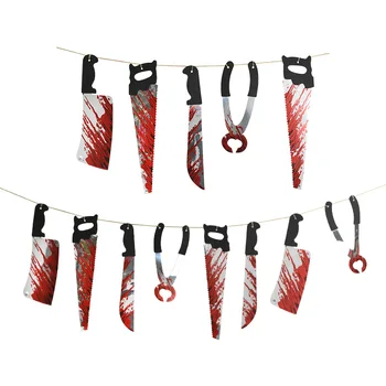 

Halloween Party Decorations Horror Halloween Bloody Paper Garland Banner Kids Adult Favors Halloween House Home Decor