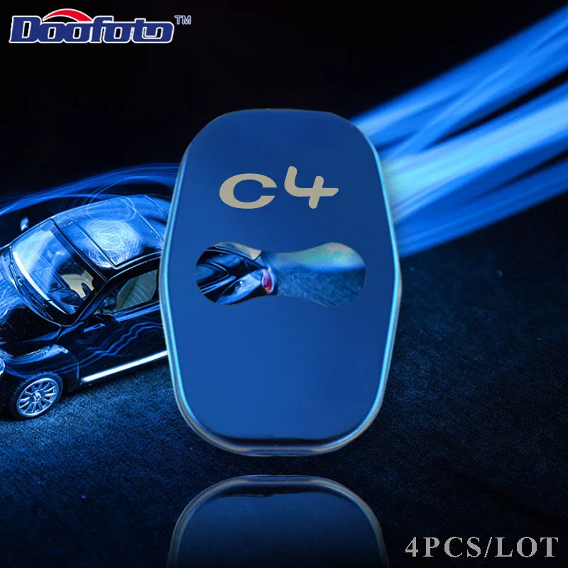 Doofoto Авто Стайлинг крышка замка автомобильной двери чехол для Citroen C4 Picasso C4L C3-XR C3 C5 DS5 значок наклейки аксессуары для автомобиля-Стайлинг