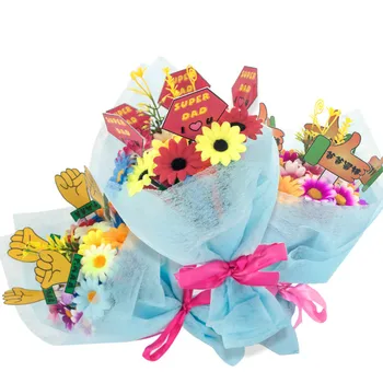 

Father's Day Child Toy Crafts Kids DIY Simulation Bouquet Kindergarten Early Learning Education Toys Montessori Teaching Aids